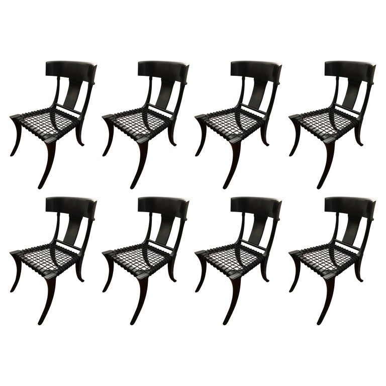 https://a.1stdibscdn.com/black-woven-leather-seat-walnut-saber-legs-klismos-chairs-customizable-set-of-8-for-sale/1121189/f_262554121637921558407/26255412_datamatics.jpg?width=768