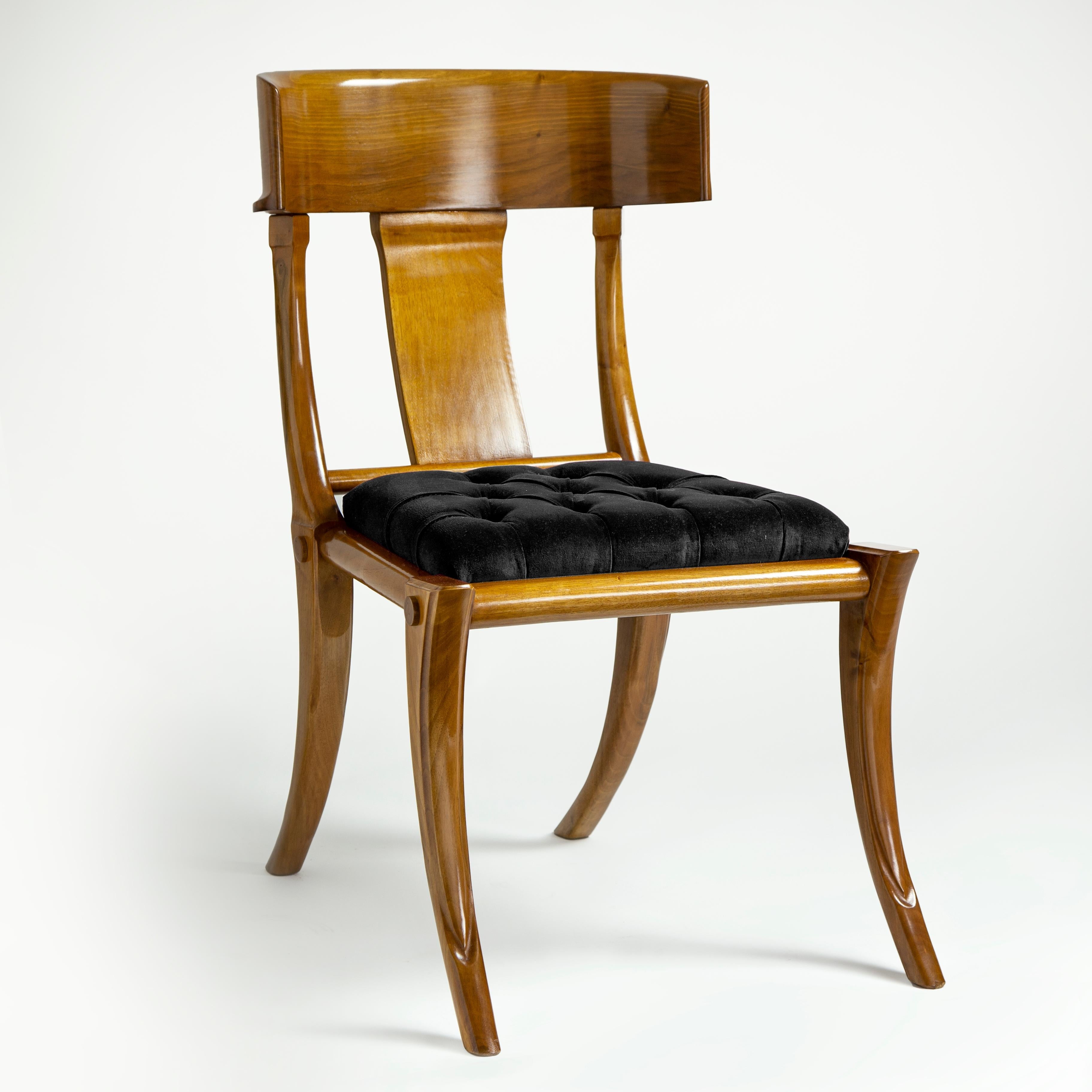 https://a.1stdibscdn.com/klismos-walnut-wood-saber-legs-black-velvet-chairs-customizable-set-of-6-for-sale-picture-2/22569652/f_262557421637743924236/2_master.jpg