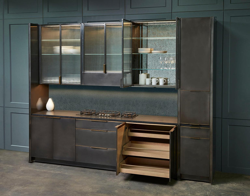 https://a.1stdibscdn.com/amuneals-gunmetal-kitchen-for-sale-picture-2/f_28333/f_128603321543589373593/Blackened_Steel_Kitchen_Full_Angled_Styled_multiple_doors_open_2_Ammuneal_6_22_1712422_master.jpg