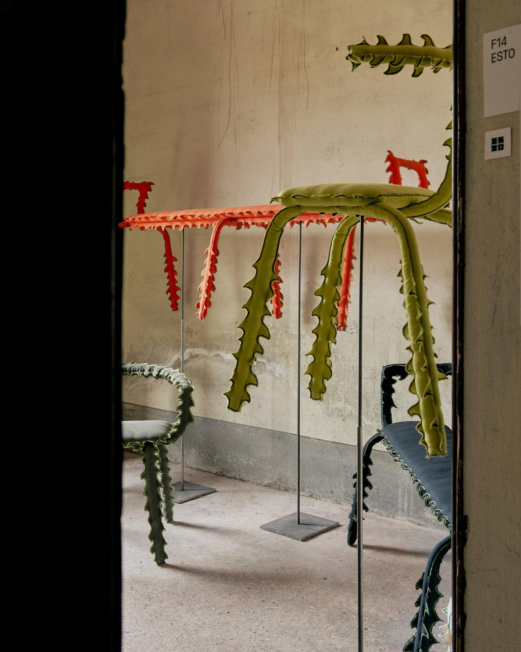 https://a.1stdibscdn.com/modern-3-seater-bench-tangerine-cotton-with-spiked-biomorphic-surface-by-esto-for-sale-picture-6/f_55372/f_487688221770839870611/Disguise_Series_00_by_ESTO_at_Alcova_Milano_master.jpeg
