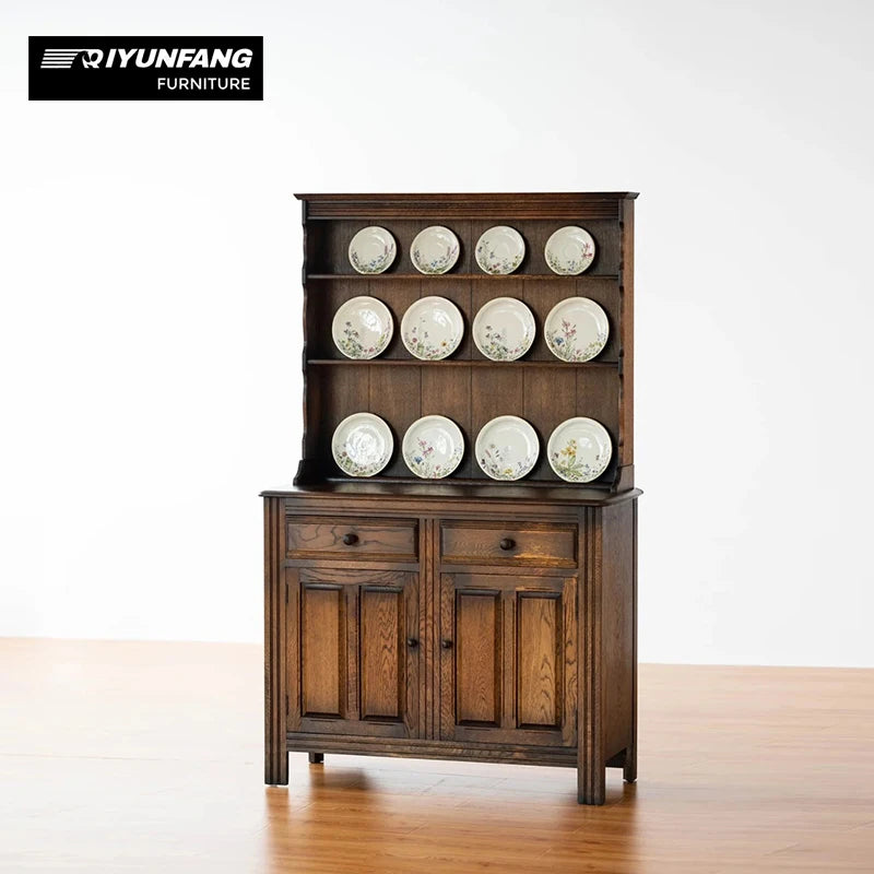 Vintage Classic Solid Wood Sideboard Buffet Cabinet with Drawers