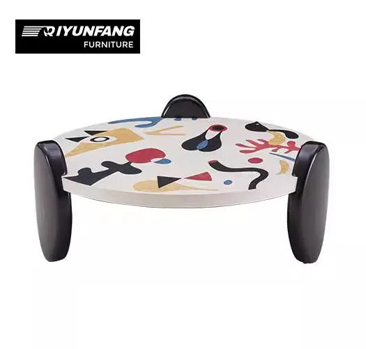 Italian Modern Sculptural Coffee Table Solid Wood Artistic Design