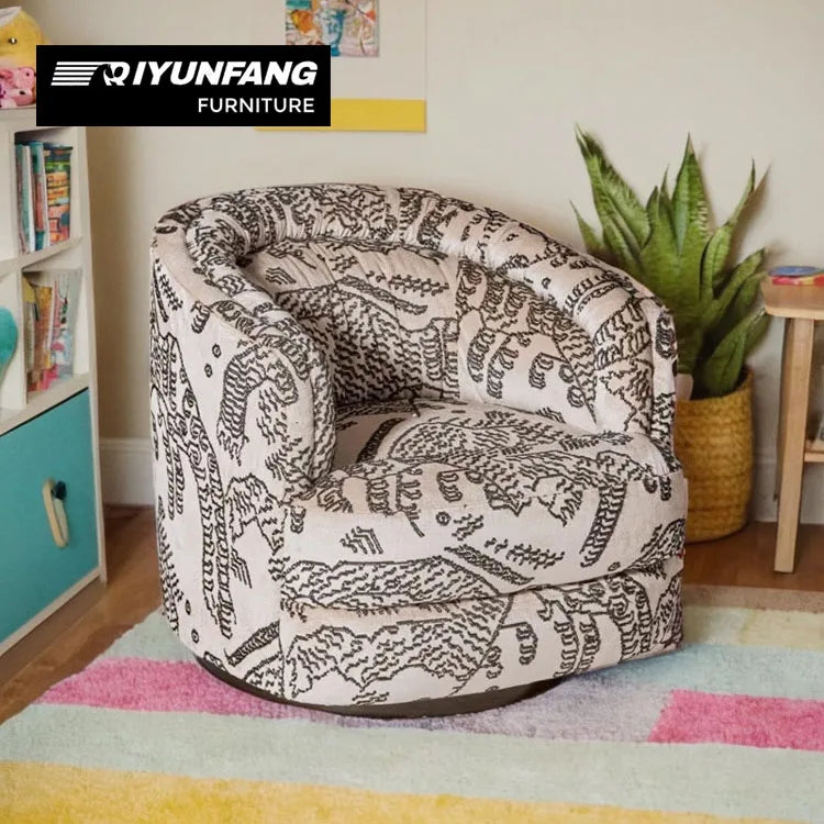 Modern Sculptural Single Seater Lounge Chair with Timber Frame
