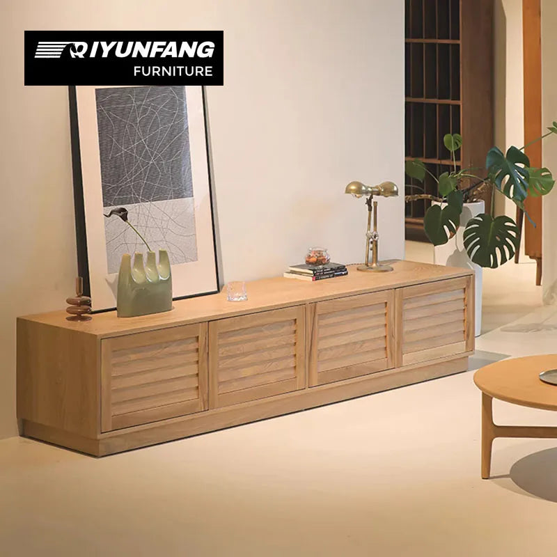 Modern Oak TV Cabinet with Four Doors 180cm or 220cm