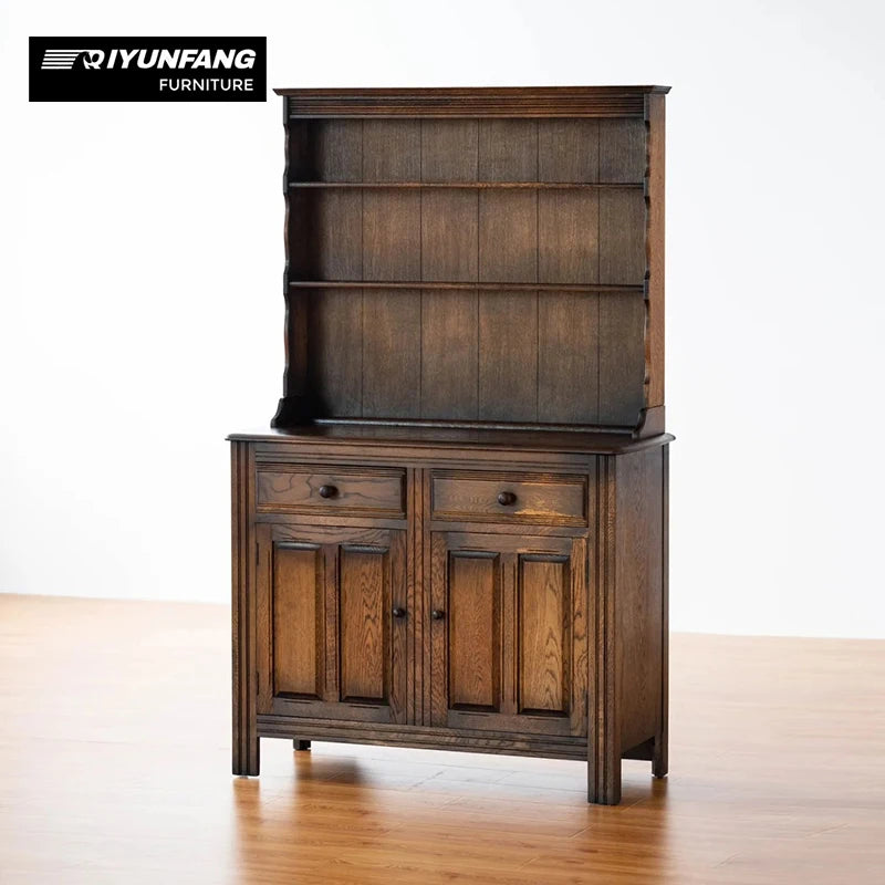 Vintage Classic Solid Wood Sideboard Buffet Cabinet with Drawers