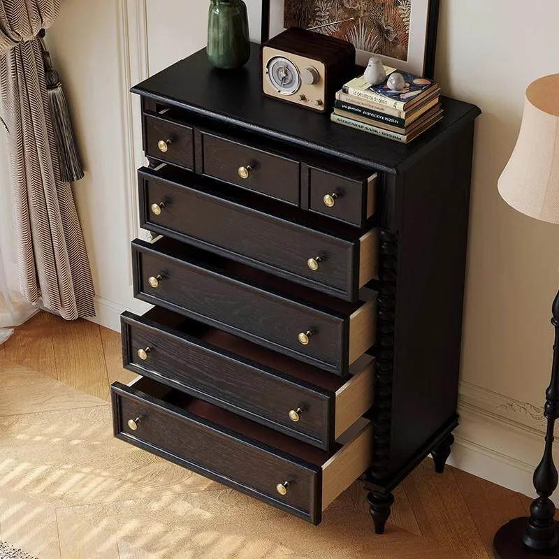 Modern European Dresser Solid White Ash Wood 7 Drawers
