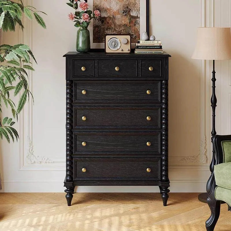Modern European Dresser Solid White Ash Wood 7 Drawers