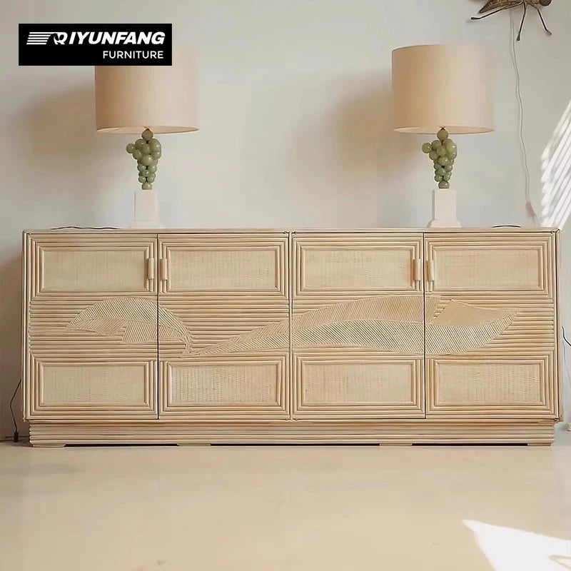 Wabi-Sabi Vine Weave Solid Wood Sideboard 200cm Wood