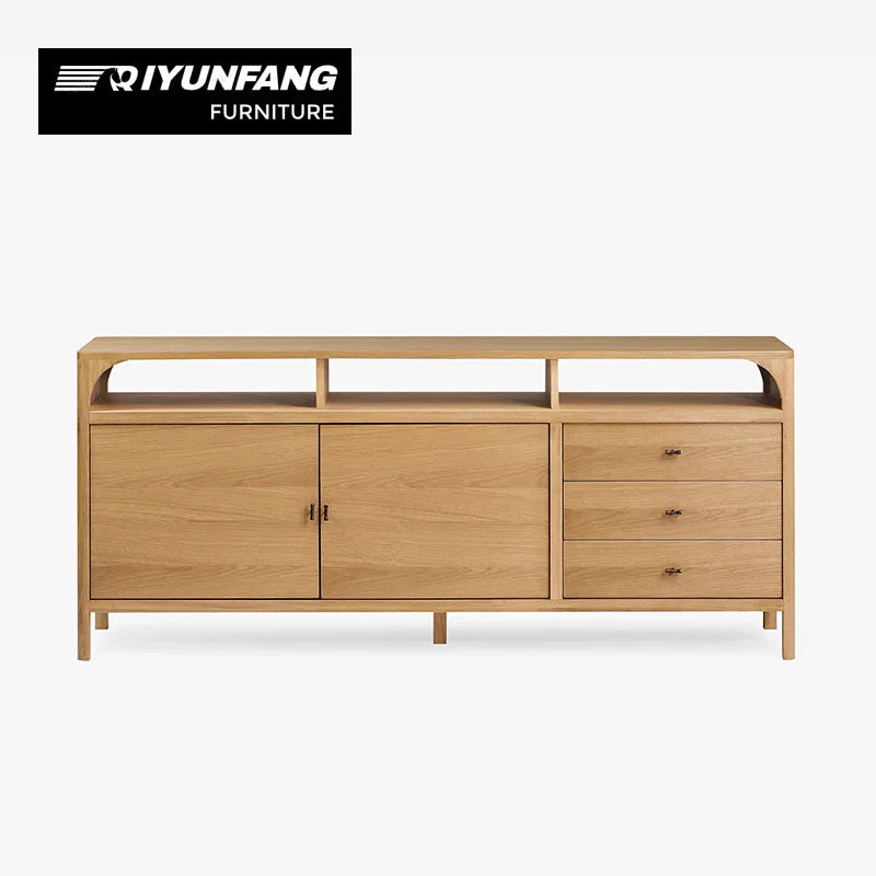 Traditional Solid Wood Sideboard Storage Cabinet 178cm