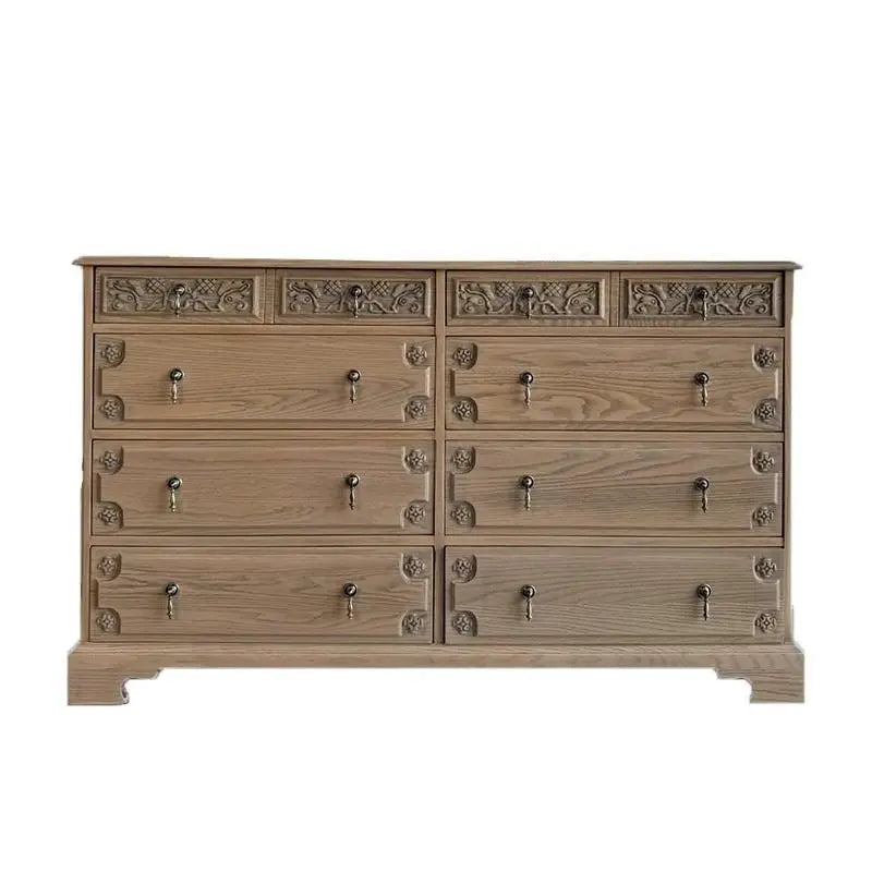 Vintage Solid Wood Chest of Drawers Rustic Storage 165cm