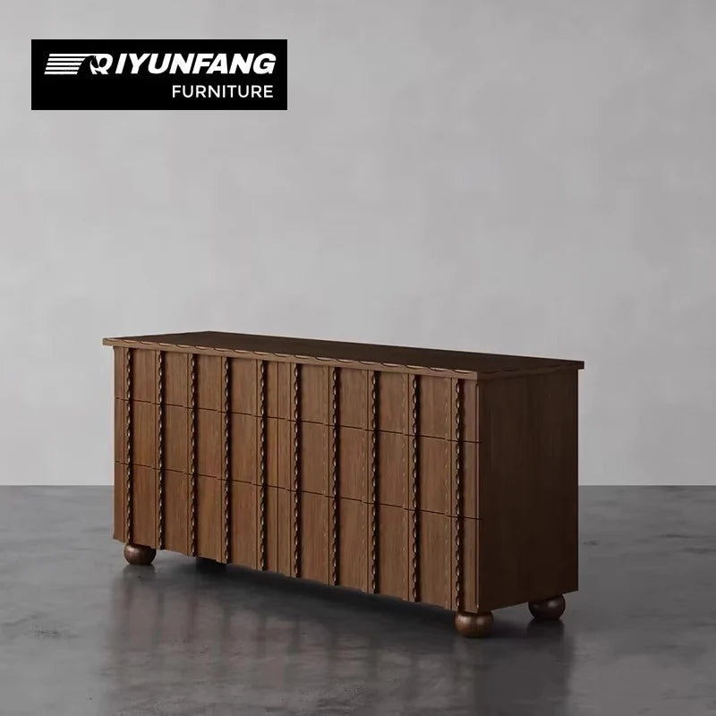 Solid Wood Storage Cabinet Modern Luxury Design Adjustable 6 Lockers