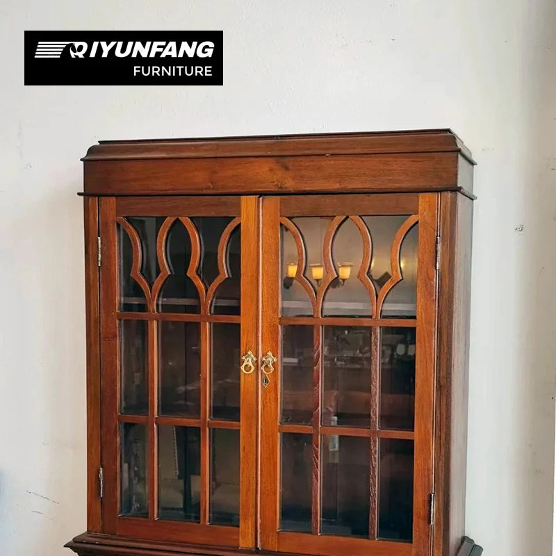 Modern Classic Solid Wood China Cabinet Sideboard Storage Unit