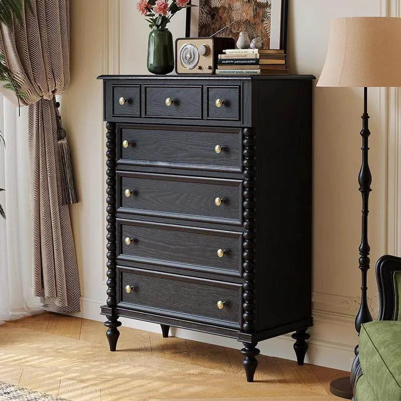 Modern European Dresser Solid White Ash Wood 7 Drawers