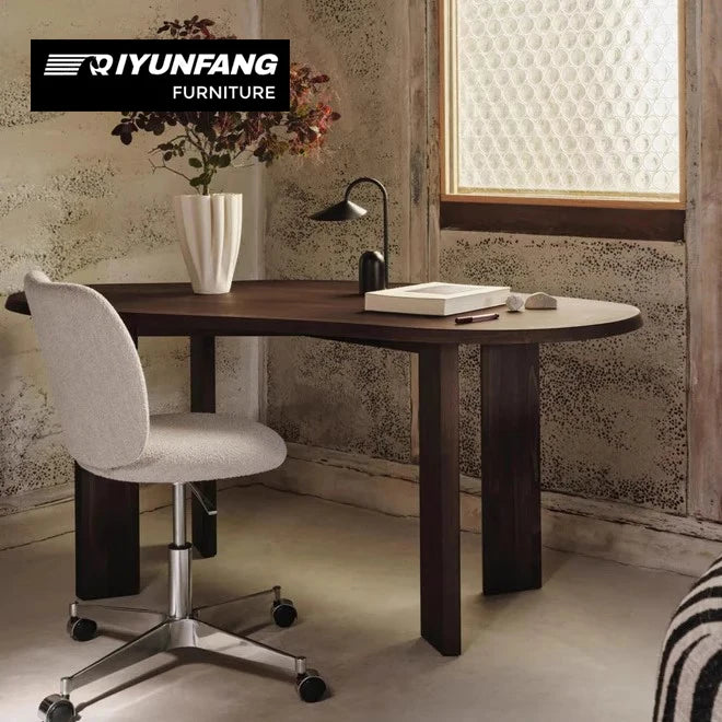 QYF-75 Modern Oval Solid Oak Dining Table 170cm