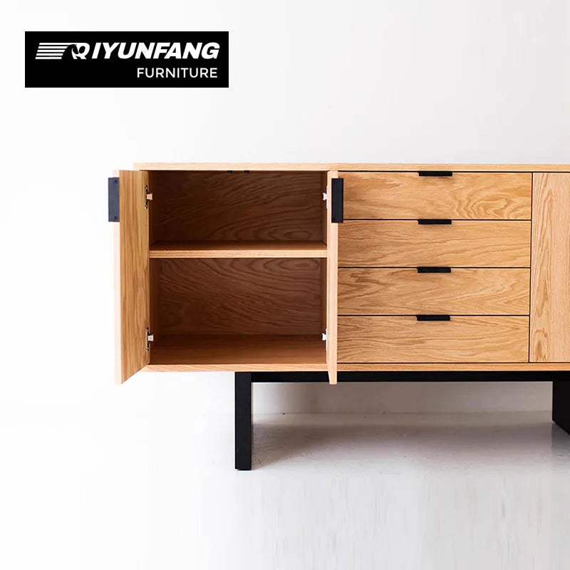 Modern Solid Wood Storage Sideboard Cabinet White Ash Timber