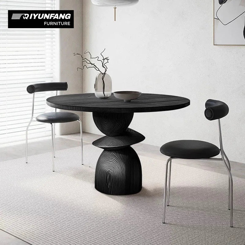 Nordic Solid Oak Round Dining Table 120cm