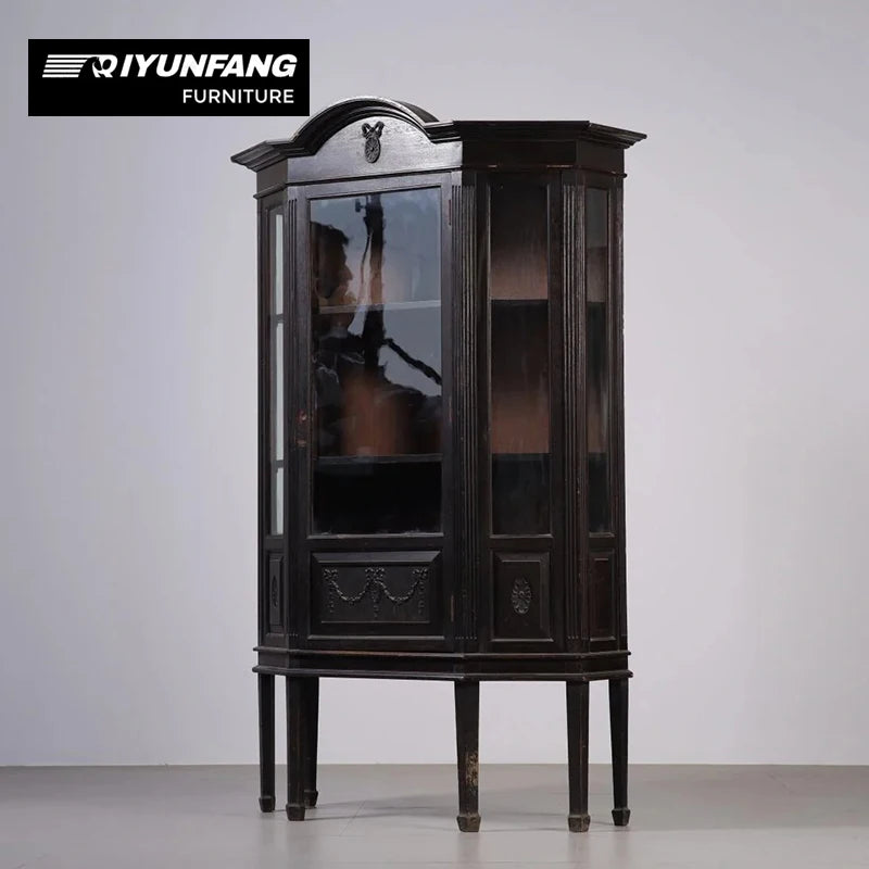 A-FC30 Tall Bookcase Wine Cabinet Solid White Ash Black
