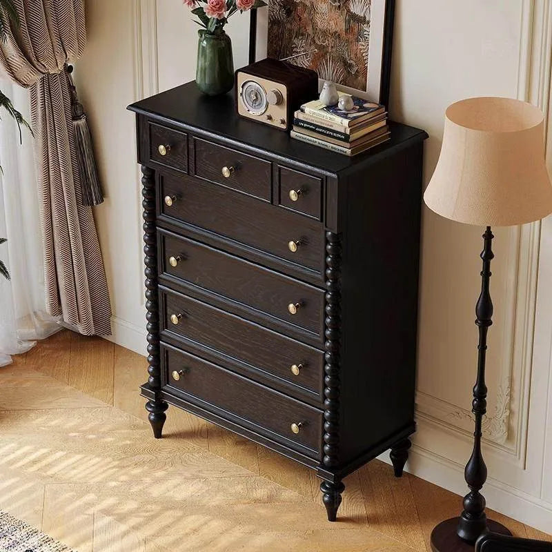 Modern European Dresser Solid White Ash Wood 7 Drawers