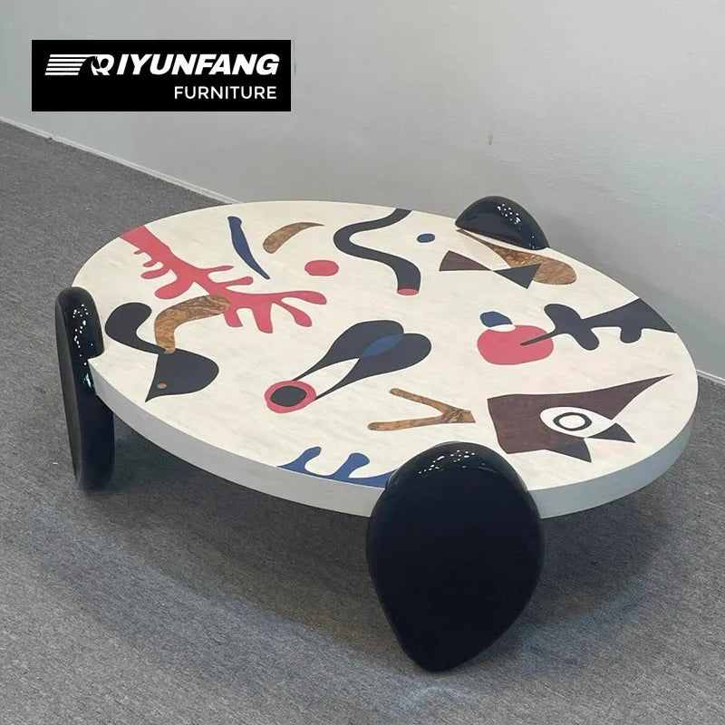 Italian Modern Sculptural Coffee Table Solid Wood Artistic Design