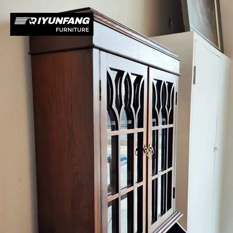 Modern Classic Solid Wood China Cabinet Sideboard Storage Unit