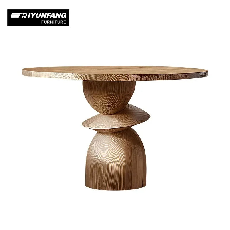 Nordic Solid Oak Round Dining Table 120cm