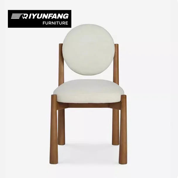 Minimalist Oval Solid Wood Dining Table