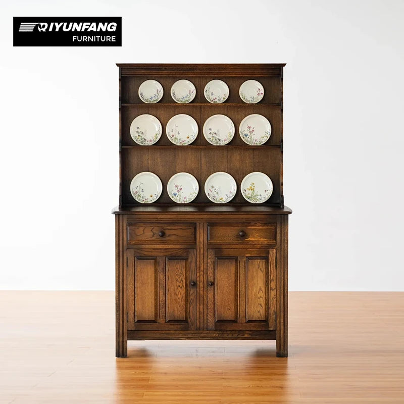 Vintage Classic Solid Wood Sideboard Buffet Cabinet with Drawers