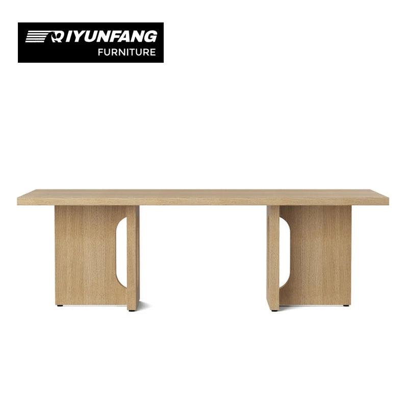 Modern Square Solid Wood Dining Table with Stone Top