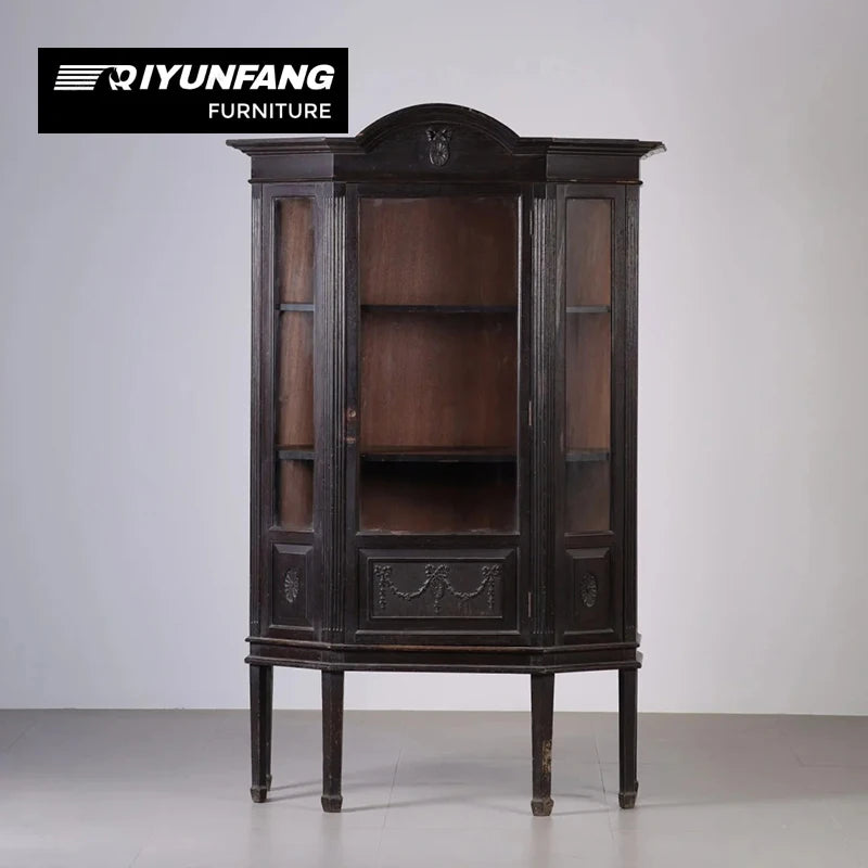 A-FC30 Tall Bookcase Wine Cabinet Solid White Ash Black