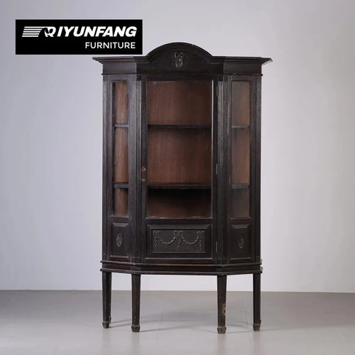 A-FC30 Tall Bookcase Wine Cabinet Solid White Ash Black