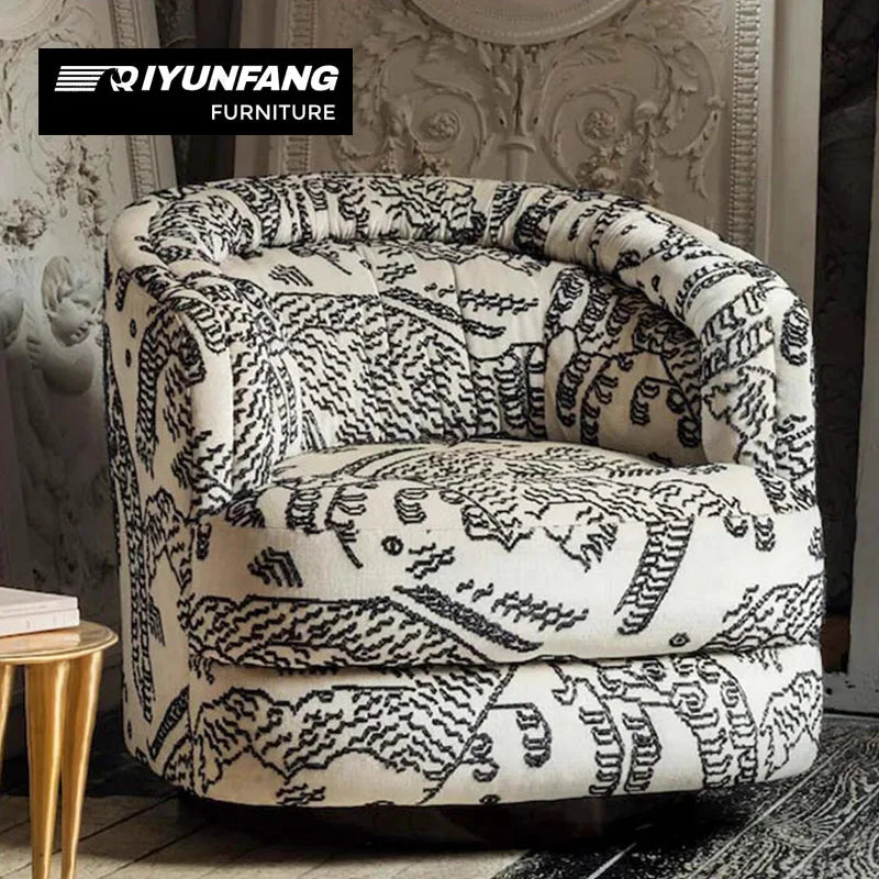 Modern Sculptural Single Seater Lounge Chair with Timber Frame