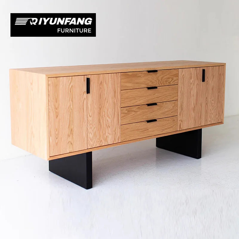 Modern Solid Wood Storage Sideboard Cabinet White Ash Timber