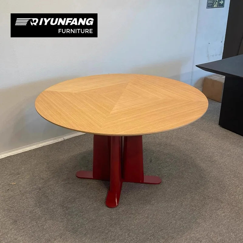 A-FD48 Minimalist French Round Dining Table Wooden Creative Design