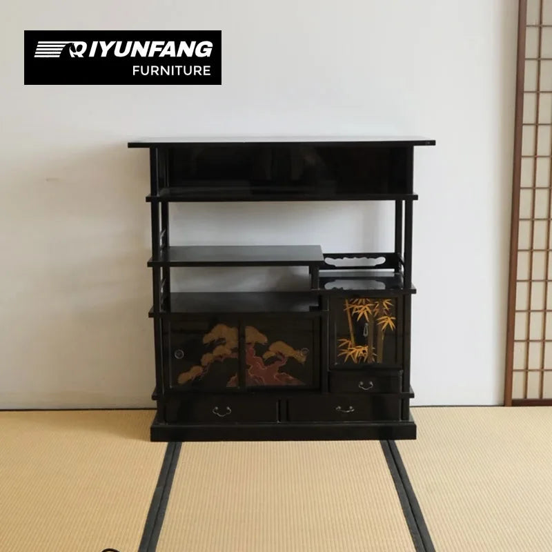 Modern Lacquer Tea Storage Cabinet Sideboard with Double Doors