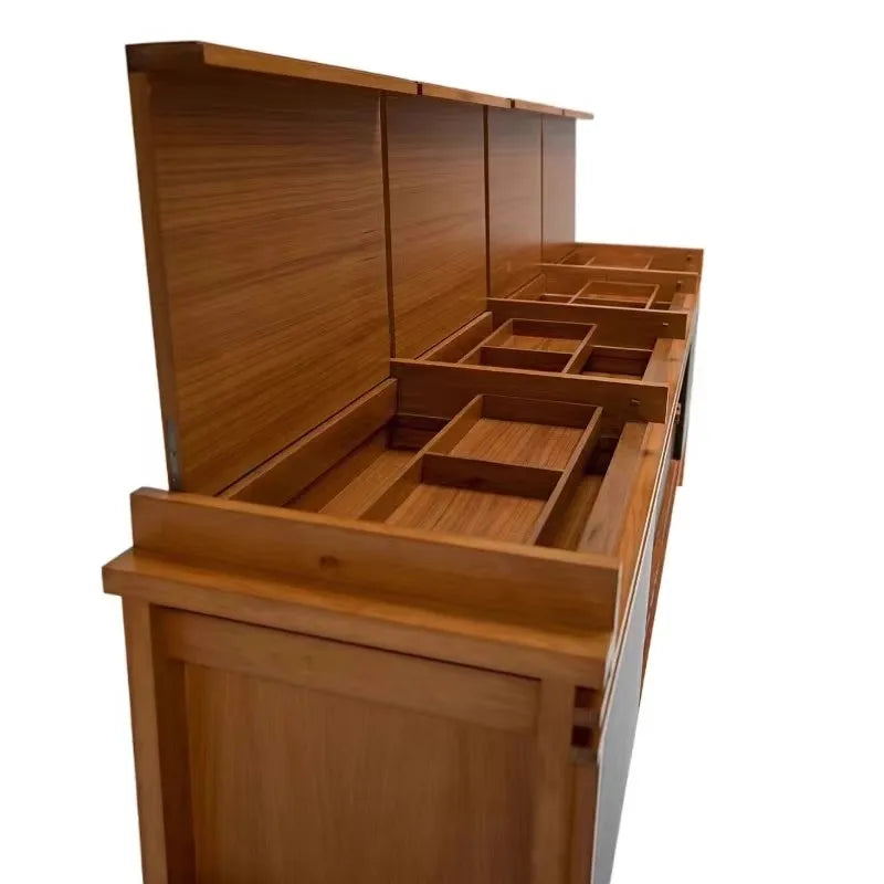 Modern Retro Solid Wood Sideboard Cabinet Large Capacity 240cm