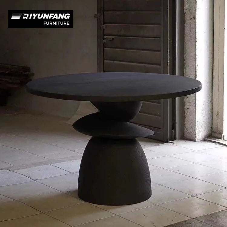 Nordic Solid Oak Round Dining Table 120cm