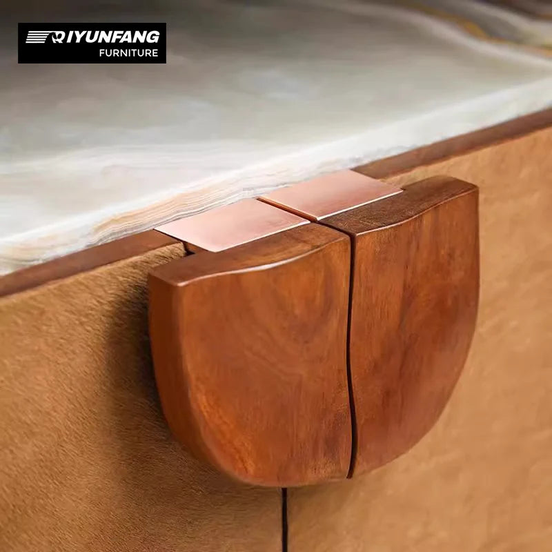 Modern Solid Wood Arched Sideboard Cabinet 97cm