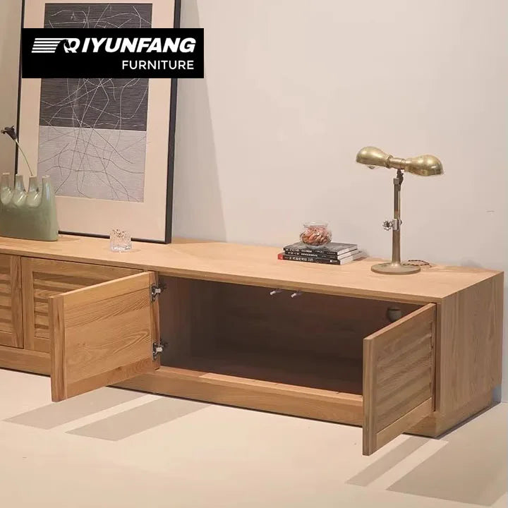 Modern Oak TV Cabinet with Four Doors 180cm or 220cm
