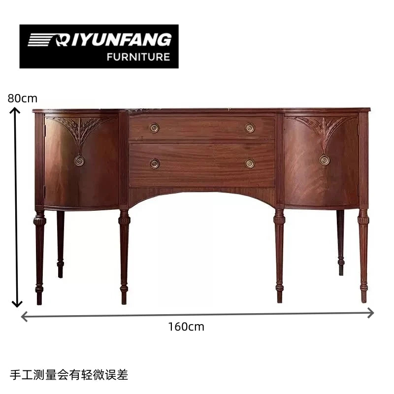 Traditional Solid Wood Storage Cabinet Partition 160cm