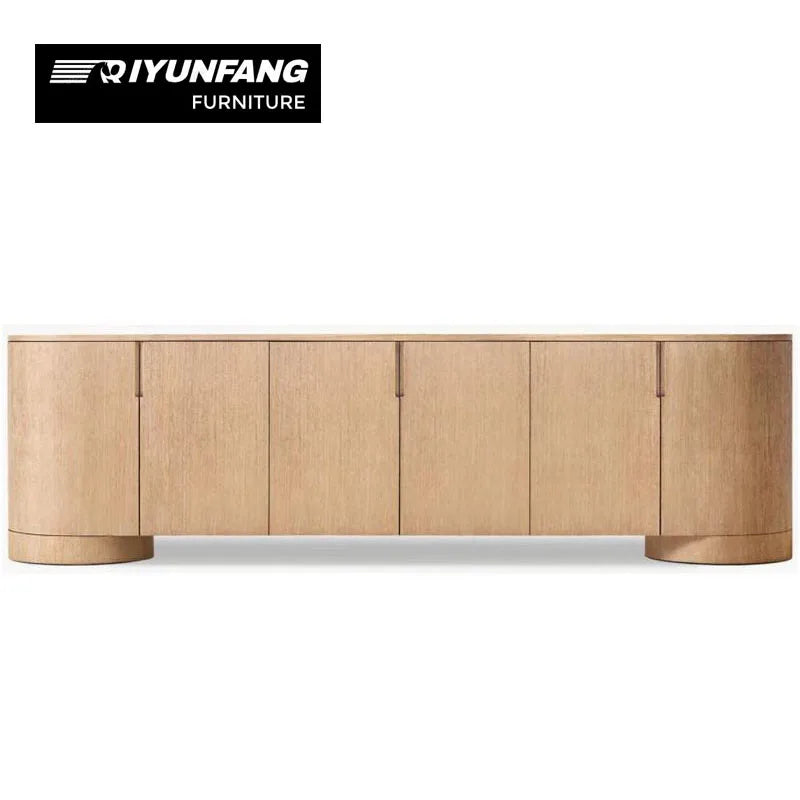Modern Solid Wood Sideboard Storage Cabinet Customisable Oak Finish