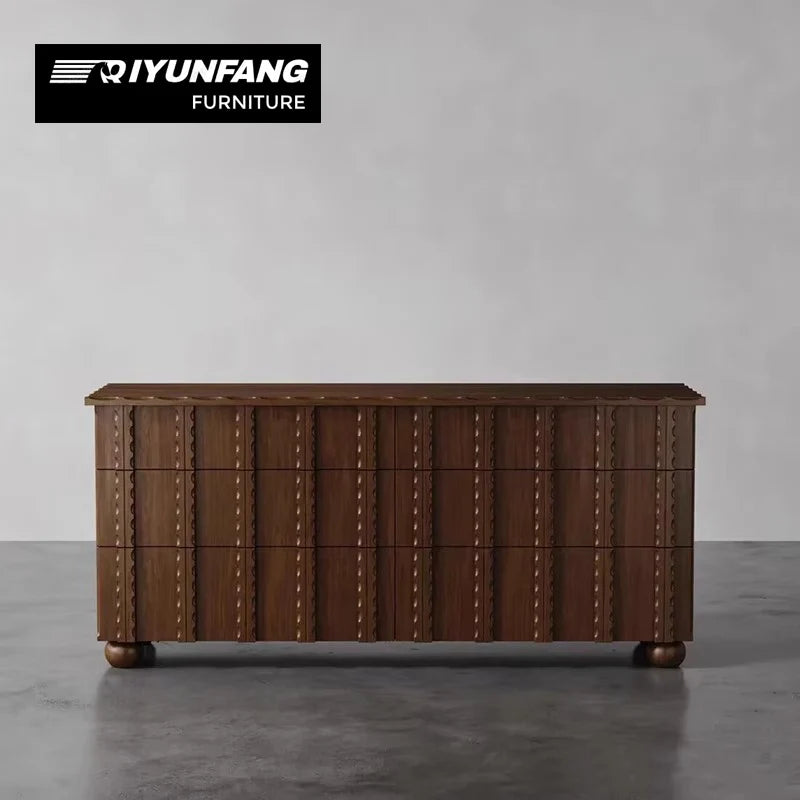 Solid Wood Storage Cabinet Modern Luxury Design Adjustable 6 Lockers