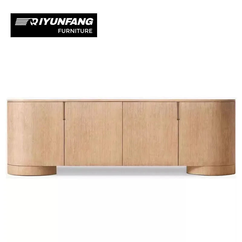 Modern Solid Wood Sideboard Storage Cabinet Customisable Oak Finish
