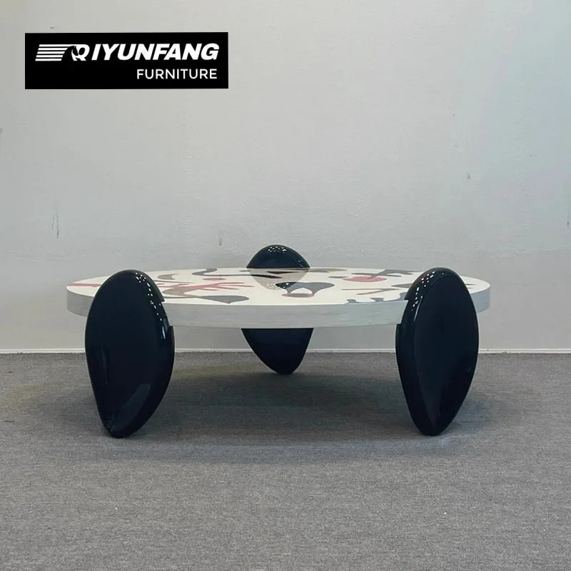 Italian Modern Sculptural Coffee Table Solid Wood Artistic Design