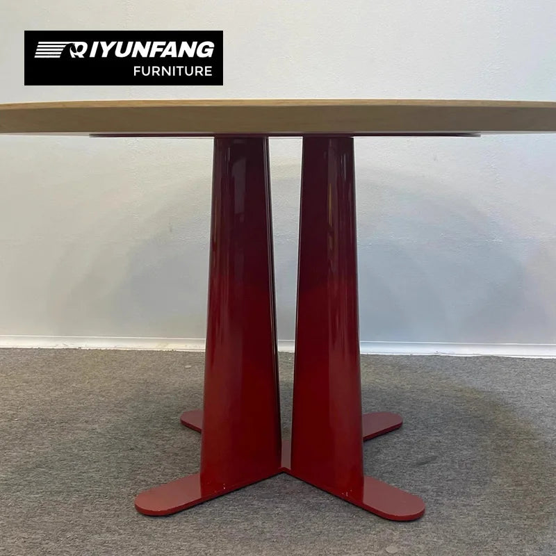 A-FD48 Minimalist French Round Dining Table Wooden Creative Design