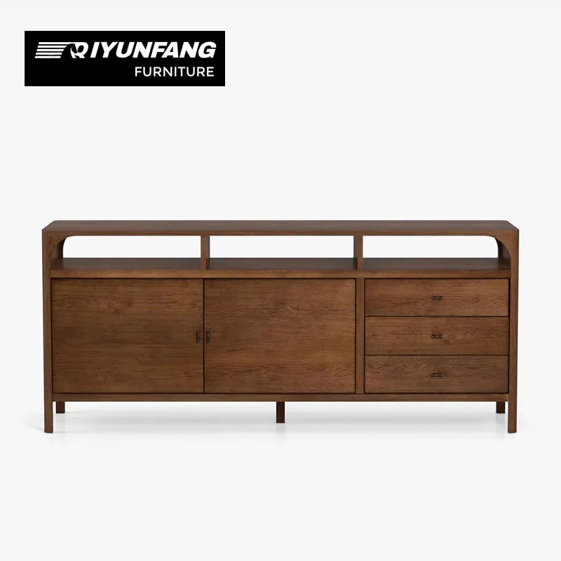Traditional Solid Wood Sideboard Storage Cabinet 178cm