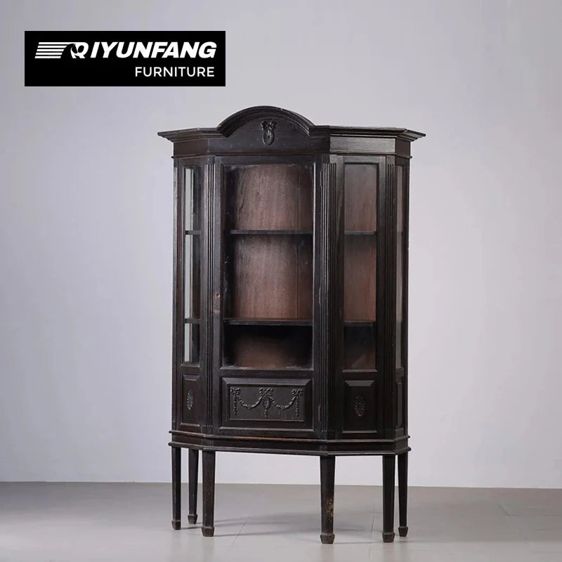 A-FC30 Tall Bookcase Wine Cabinet Solid White Ash Black