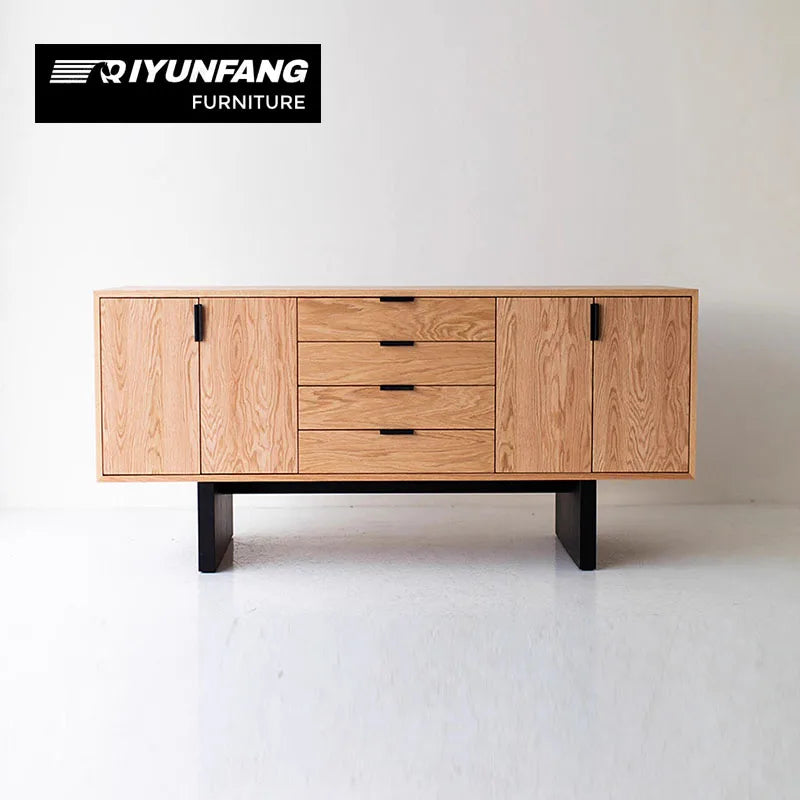 Modern Solid Wood Storage Sideboard Cabinet White Ash Timber