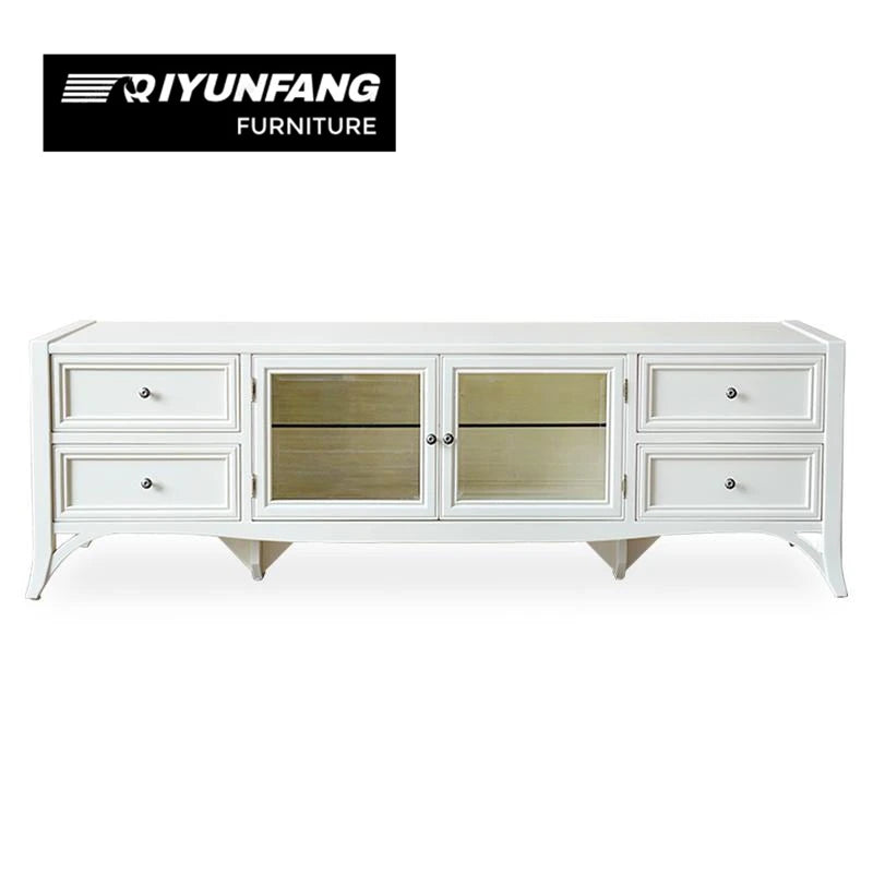 Retro Walnut Wall Mounted TV Cabinet Storage Unit
