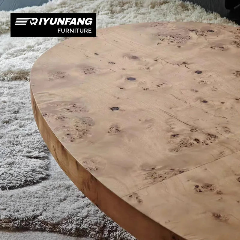 Burl Wood Coffee Table Sculptural Zen Style 120cm