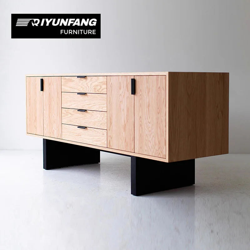 Modern Solid Wood Storage Sideboard Cabinet White Ash Timber